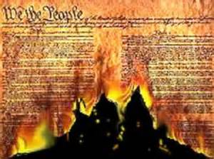 constitution burning