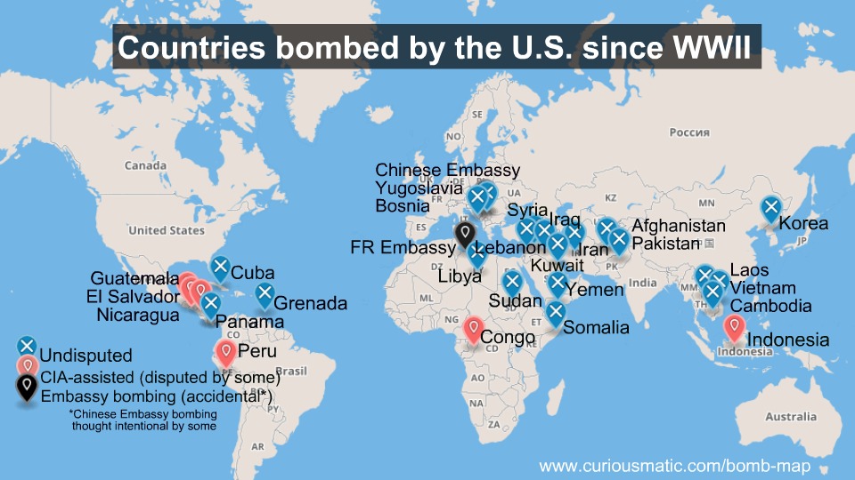 US Bombing Since WWII